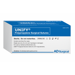 5-0 x 18" Unify Blue Polypropylene Suture with P-3 Needle - 12/Box (S-P518R13) AD Surgical