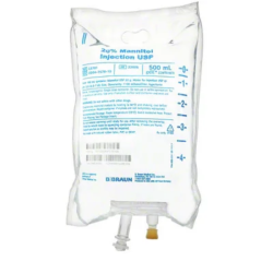 20% Mannitol for Injection in 500mL EXCEL IV Bag - 24 Bags/Case (L5781) B. Braun Medical, Inc.