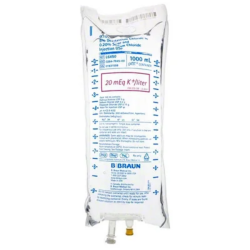 0.15% Potassium Chloride in 5% Dextrose & 0.2% Sodium Chloride for Injection in 1,000mL EXCEL IV Container - 12/Case (L6450) B. Braun Medical, Inc.