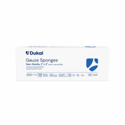 2" x 2" 8-Ply Gauze Sponge - 200/Sleeve (2085) Dukal Corporation 2" x 2" 8-Ply Gauze Sponge - 200/Sleeve (2085) Dukal Corporation