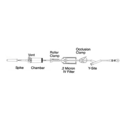 20 Drop 0.2 Micron Filtered IV Admin Set - 50/Box - (26085) Exel Corporation