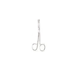 Curved Plastic Surgery Scissors with Serrated Blade & Sharp/Blunt Points - 12.1cm (104-638) Fine Surgical Instruments