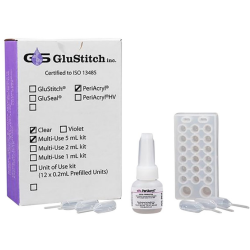 5mL Clear PeriAcryl Tissue Adhesive Kit (P-ACRYL5C) GluStitch, Inc. 5mL Clear PeriAcryl Tissue Adhesive Kit (P-ACRYL5C) GluStitch, Inc.