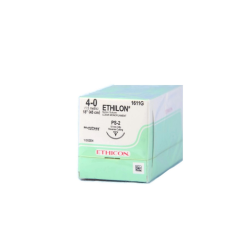 4-0 x 18" Ethilon® Nylon Clear Sutures with PS-2 Needle - 12/Box - (1611G) Ethicon Inc.