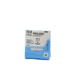 10-0 x 8" Prolene Polypropylene Suture with CIF-4 Needle & CIF-4 Needle - 12/Box (788G) Ethicon Inc.