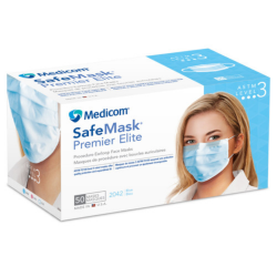Blue Level 3 SafeMask Premier Elite Earloop Mask - 500/Case (2042) Medicom, Inc.