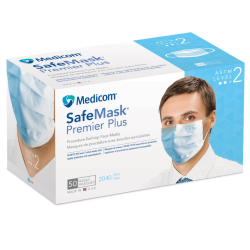Blue Level 2 SafeMask Premier Plus Earloop Mask - 500/Case (2040) Medicom, Inc.