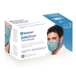 Blue Level 3 SafeMask TailorMade Earloop Mask - 500/Case (2072) Medicom, Inc.