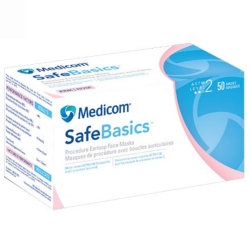 Pink Level 2 Safebasics Earloop Face Mask - 500/Case (2142) Medicom, Inc.