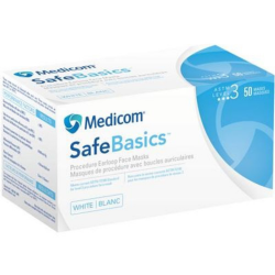 Medicom White Level 3 Safebasics™ Earloop Face Mask - 500/Case - (2150) Medicom, Inc.