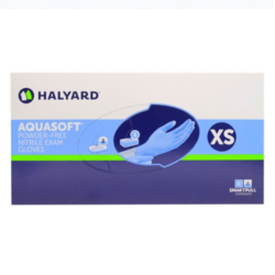 X-Small Aquasoft Nitrile PF Exam Glove - 300/Box (43932) O&M Halyard Inc.