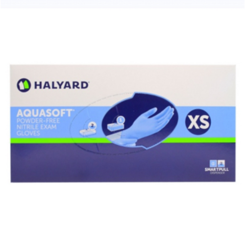 X-Small Aquasoft Nitrile PF Exam Glove - 300/Box (43932) O&M Halyard Inc.