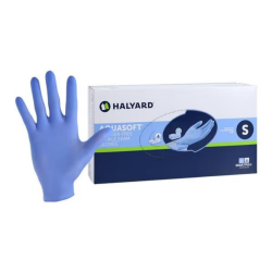 Small Aquasoft Nitrile PF Exam Glove - 300/Box (43933) O&M Halyard Inc.