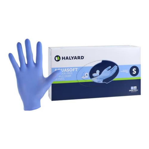 Small Aquasoft Nitrile PF Exam Glove - 300/Box (43933) O&M Halyard Inc.