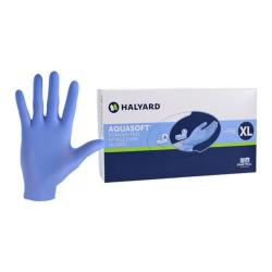 X-Large Aquasoft Nitrile PF Exam Glove - 300/Box (43936) O&M Halyard Inc.